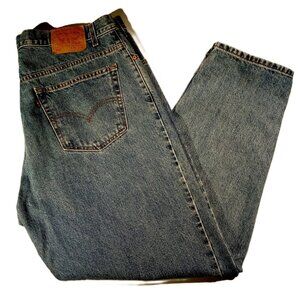 LEVI'S 560 Jeans  Men's 42 x 32  Vintage  2002  Loose Fit  Tapered Leg  Med Wash